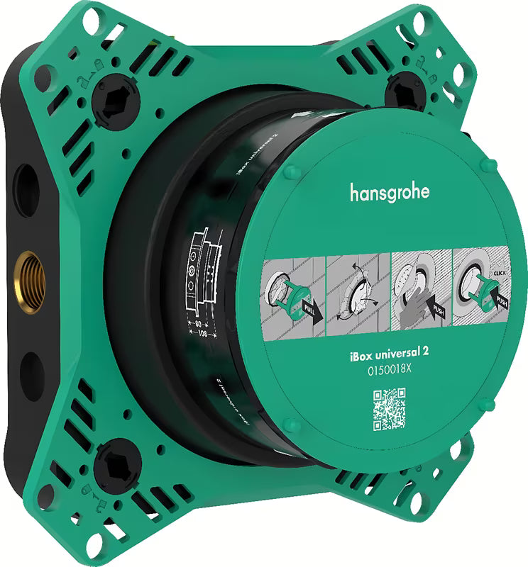 Hansgrohe ibox universal 2 podometno telo pro za vodotesno in tiho vgradnjo v kopalnici