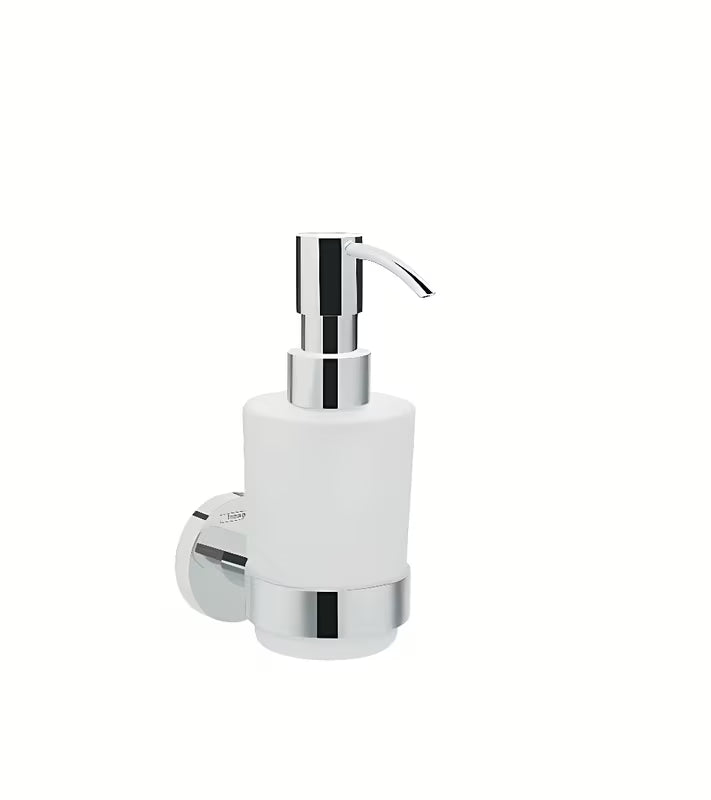 Hansgrohe Logis stenski dozirnik za tekoče milo v kromu s stekleno posodico