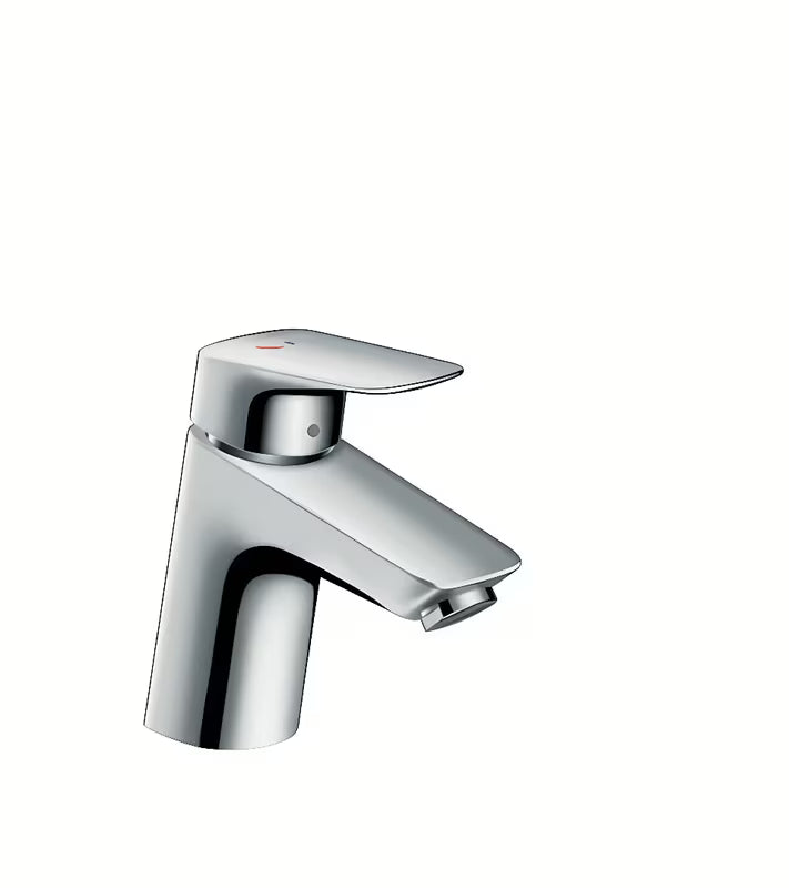 Kromirana enoročna armatura za umivalnik hansgrohe Logis 70 CoolStart brez odtočnega seta
