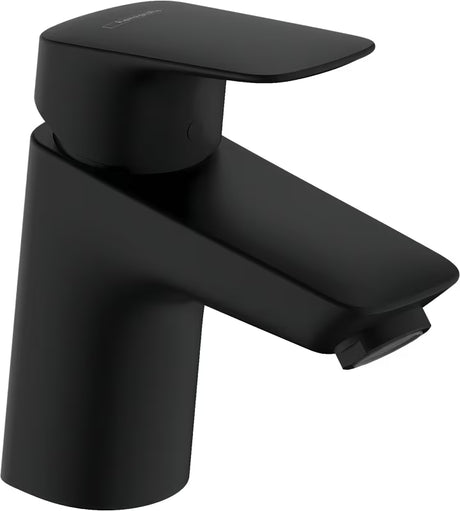 Hansgrohe Logis enoročna armatura za umivalnik v mat črni barvi z odtočnim kompletom Push-Open