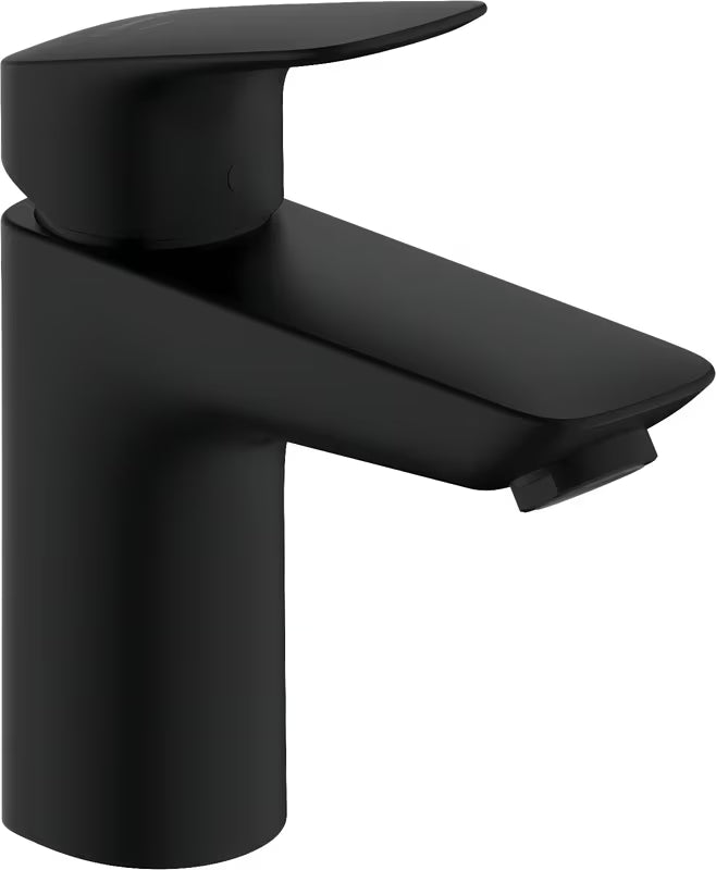 Hansgrohe Logis enoročna armatura za umivalnik z odtokom v mat črni izvedbi