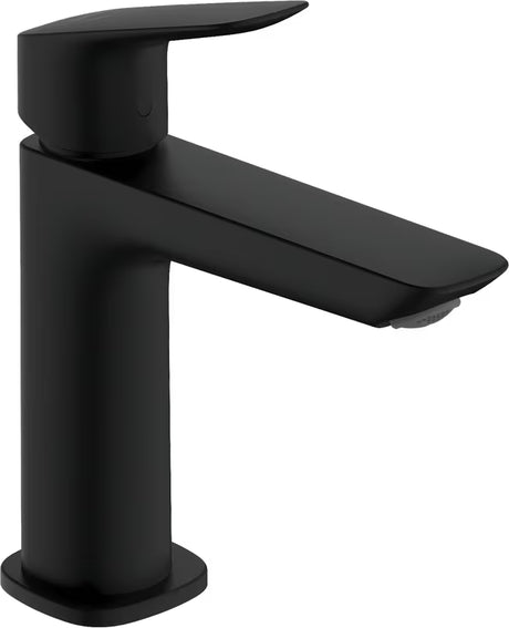 Hansgrohe Logis enoročna armatura za umivalnik z odtokom v mat črni barvi