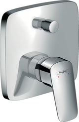 Podometna enoročna armatura za kad hansgrohe v krom izvedbi pro za prho in polnjenje kadi.