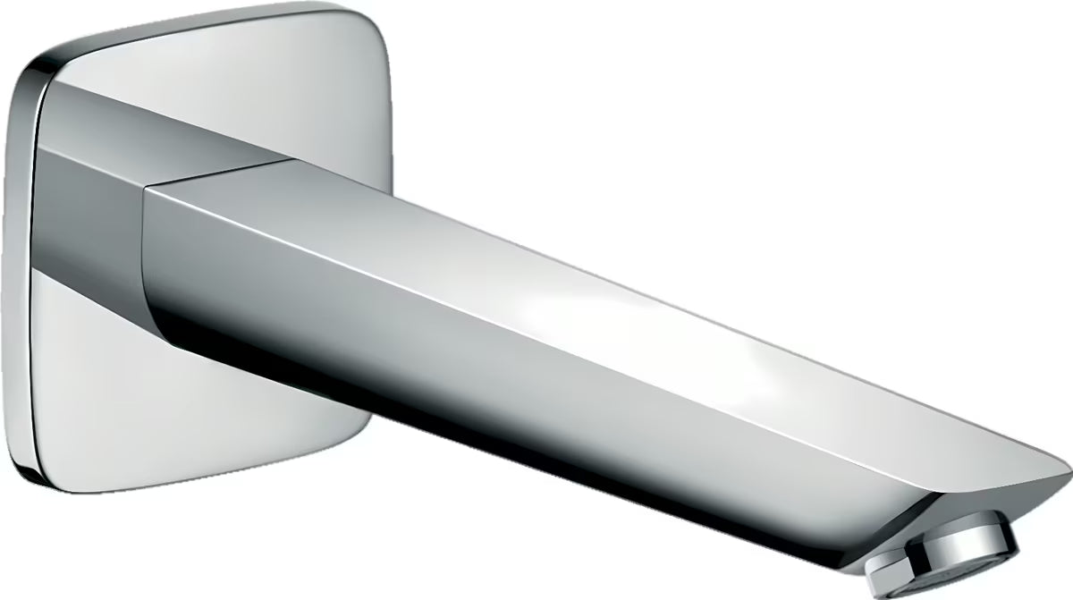 Hansgrohe Logis stenski izliv za kad v krom izvedbi z dizajnom SoftCube