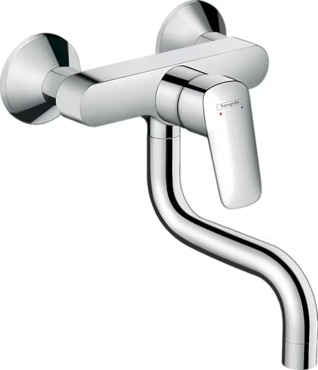 Hansgrohe Logis M31 stenska enoročna armatura za pomivalno korito v kromu z vrtljivim izlivom