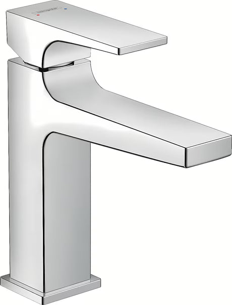Kromirana umivalniška enoročna armatura Hansgrohe Metropol z odtočnim ventilom push-open