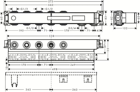 Hansgrohe rainselect podžbukno ugradbeno tijelo pro termostatska miješalica za tuš s tri funkcije