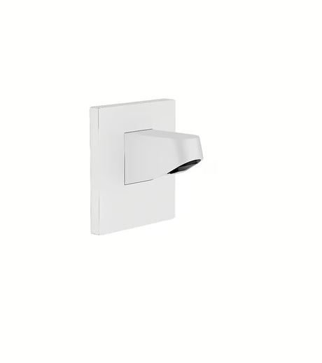 Stenski držalo za nadglavno prho hansgrohe Pulsify v mat beli barvi, dolžina 8 cm, s kvadratno rozeto