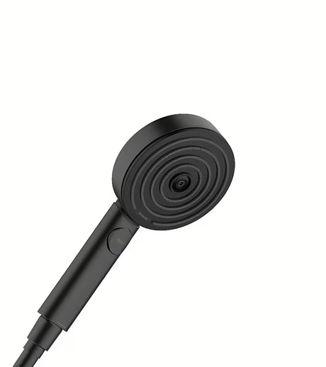 Hansgrohe Pulsify Select 105 ročna prha v mat črni barvi s preklopom Select in curkom PowderRain