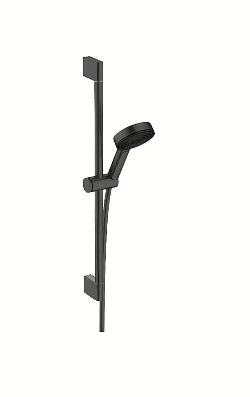 Hansgrohe Pulsify Select tuš set v mat črni z ročno prho in pršno letvijo
