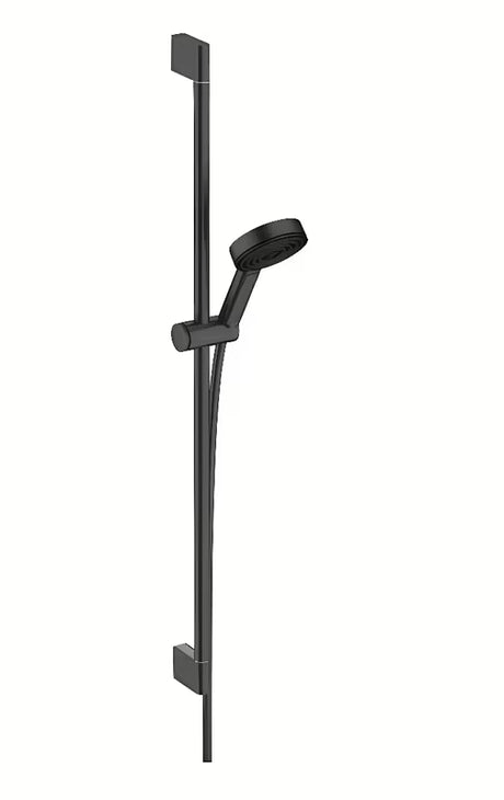 Hansgrohe Pulsify Select tuš set v mat črni z ročno prho in pršno letvijo