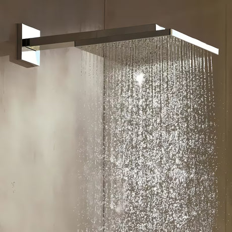 Nadglavna prha Hansgrohe Raindance E 300 s tuš ročko v kromu, oglata nadglavna prha 300 × 300 mm