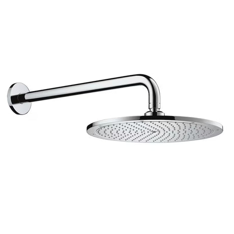 Kromirana nadglavna prha Hansgrohe Raindance S 300 mm vključno s pršnim ročajem pro za stensko montažo.