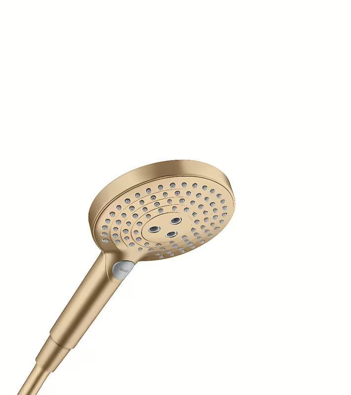 Ročna prha Hansgrohe Raindance Select 125 mm v obdelavi krtačen bron z gumbom Select