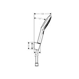 Hansgrohe Raindance Select E kadna tuš set v belo-krom izvedbi z ročno prho 120 mm in cevjo 1,60 m