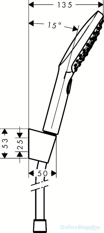Hansgrohe Raindance Select E kadna tuš set u krom izvedbi s ručnim tušem 120 mm, držačem i crijevom 1,60 m