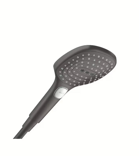 Ročna tuš ročka hansgrohe Raindance Select E 120 v brušeni črni krom izvedbi s 3 curki