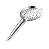 Kromirana ročna prha Hansgrohe Raindance Select S 120 z gumbom Select s tremi vrstami curka