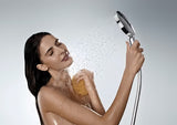 Kromirana ročna prha Hansgrohe Raindance Select S 120 z gumbom Select s tremi vrstami curka