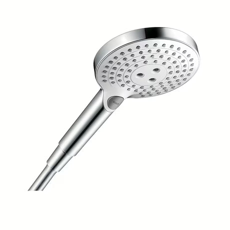Hansgrohe Raindance Select S ročna prha bela/krom z gumbom Select s premerom 125 mm