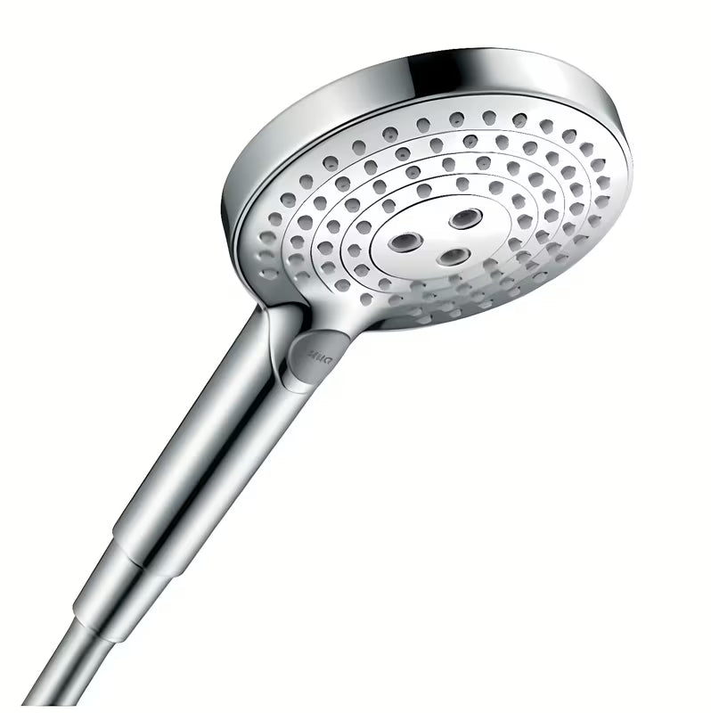 Kromirana ročna prha Hansgrohe Raindance Select S 120 EcoSmart z gumbom Select in tremi curki