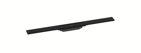 Kanaleta za Tuš hansgrohe raindrain Flex 80 cm v mat črni barvi z dizajnerskim pokrovom.
