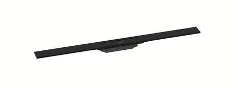 Kanaleta za Tuš hansgrohe raindrain Flex 90 cm v mat črni barvi z dizajnerskim pokrovom.