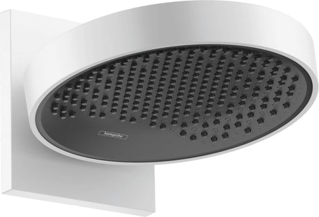 Hansgrohe Rainfinity nadglavna prha 250 v mat beli barvi z antracitno pršno ploščo