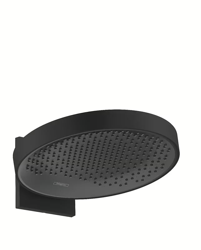 Nadglavna prha hansgrohe Rainfinity 360 mm v mat črni barvi z antracitno pršno ploščo