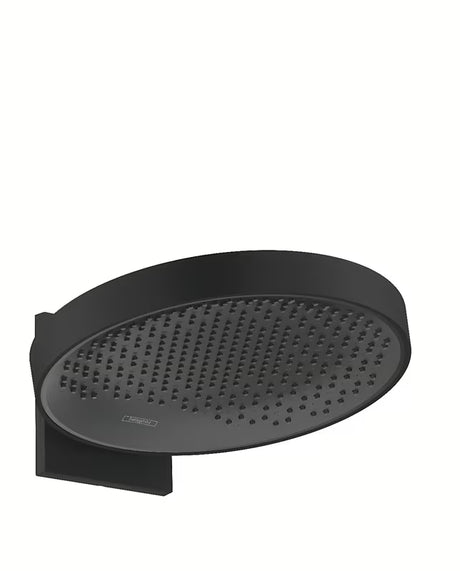 Nadglavna prha hansgrohe Rainfinity 360 mm v mat črni barvi z antracitno pršno ploščo