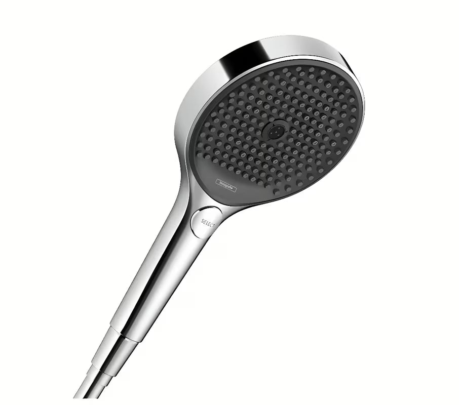 Ročna prha hansgrohe Rainfinity 130 3jet v kromu z antracitno pršno ploščo