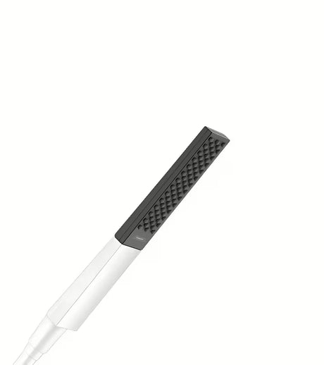 Palična ročna prha hansgrohe Rainfinity 100 1jet v mat beli barvi s curkom PowderRain