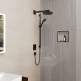 Hansgrohe Rainfinity tuš set EcoSmart v mat črni barvi z ročno prho, drsnikom in tekstilno cevjo