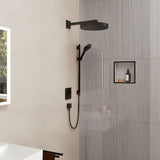Hansgrohe Rainfinity tuš set v mat črni barvi z ročno prho, pršno letvijo in tekstilno cevjo