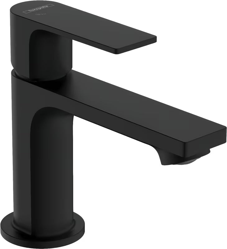 Hansgrohe Rebris E umivalniška enoročna armatura v mat črni izvedbi s funkcijama CoolStart in EcoSmart