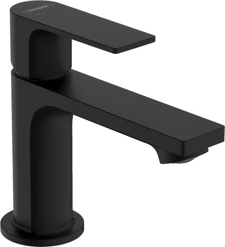 Hansgrohe Rebris E umivalniška enoročna armatura v mat črni izvedbi s funkcijama CoolStart in EcoSmart