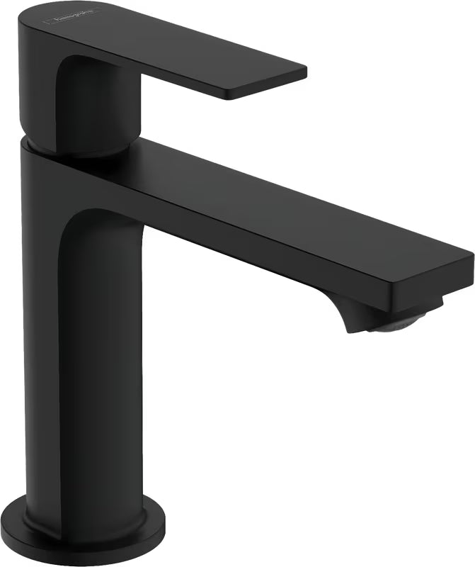 Hansgrohe Rebris E umivalniška enoročna armatura v mat črni barvi in z dvižnim drogom