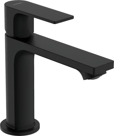 Hansgrohe Rebris E umivalniška enoročna armatura v mat črni barvi in z dvižnim drogom