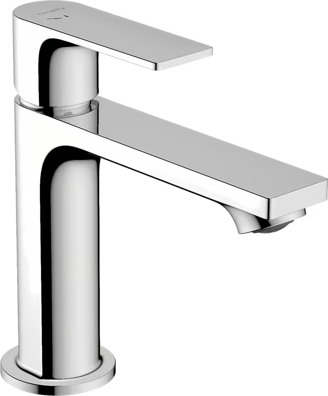 Kromirana stoječa armatura za umivalnik hansgrohe Rebris E 110 CoolStart brez odtoka