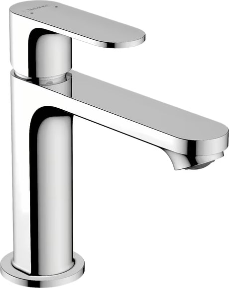 Kromirana umivalniška enoročna armatura Hansgrohe Rebris S z odtokom z dvižnim upravljanjem