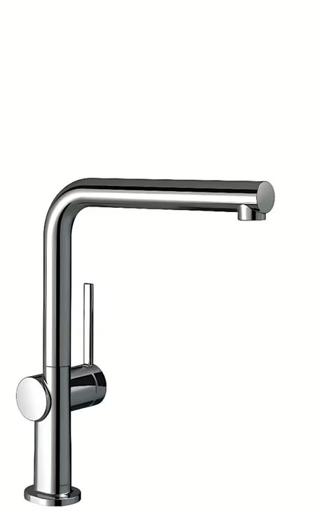 Kromirana enoročna armatura za pomivalno korito Hansgrohe Talis s z vrtljivim izlivom v obliki črke L