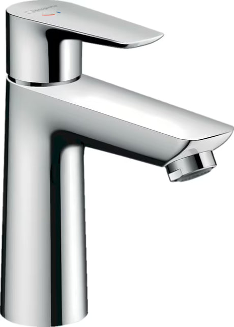 Kromirana enoročna armatura za umivalnik Hansgrohe Talis E 110 CoolStart brez odtoka