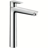 Hansgrohe Talis E visoka enoročna armatura za umivalnik v krom izvedbi z odtokom z visokim izlivom