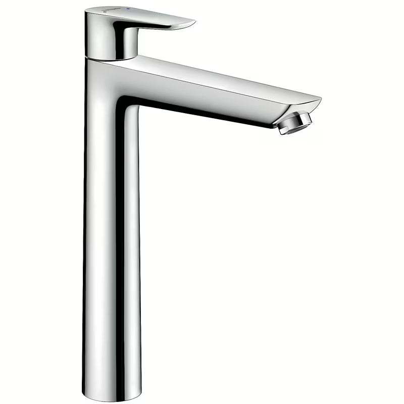 Hansgrohe Talis E visoka enoročna armatura za umivalnik v krom izvedbi z odtokom z visokim izlivom