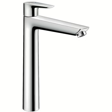Hansgrohe Talis E visoka enoročna armatura za umivalnik v krom izvedbi z odtokom z visokim izlivom