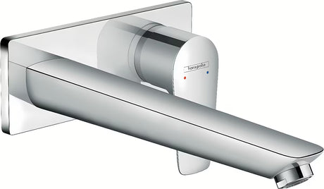 Hansgrohe Talis E podometna umivalniška enoročna armatura v krom izvedbi pro za stensko montažo.