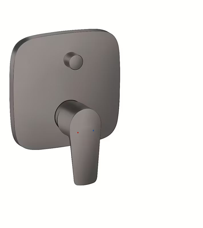 Podometna enoročna pršna in armatura za kad Hansgrohe Talis E v brušeni črni krom izvedbi s preklopnikom