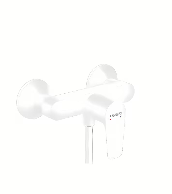 Hansgrohe Talis E stenska armatura za tuš u mat bijeloj izvedbi s ručicom