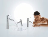 Kromirana enoročna armatura za umivalnik Hansgrohe Talis S brez odtoka