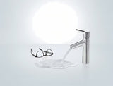 Kromirana enoročna stoječa armatura za umivalnik Hansgrohe Talis S brez odtoka